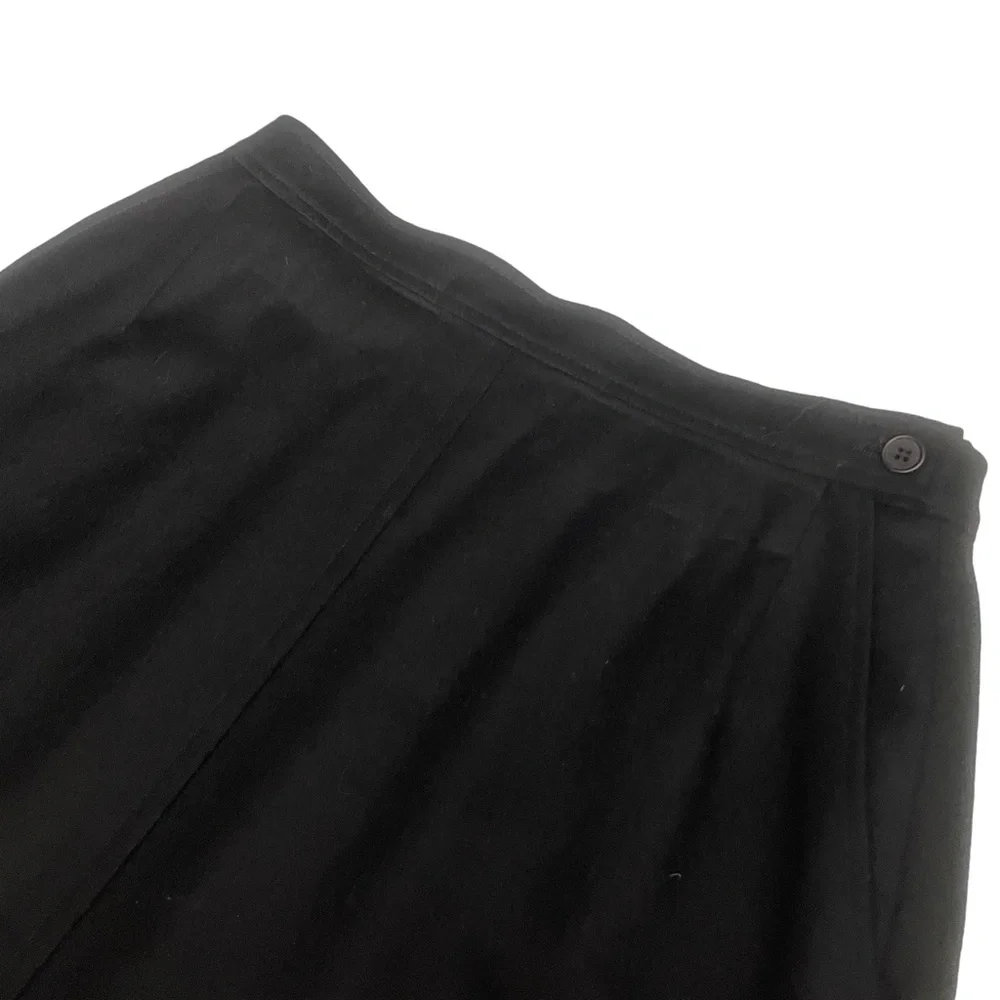 Pendleton Petite 12 Black Skirt‎ Pencil 100% Wool Lined Pockets